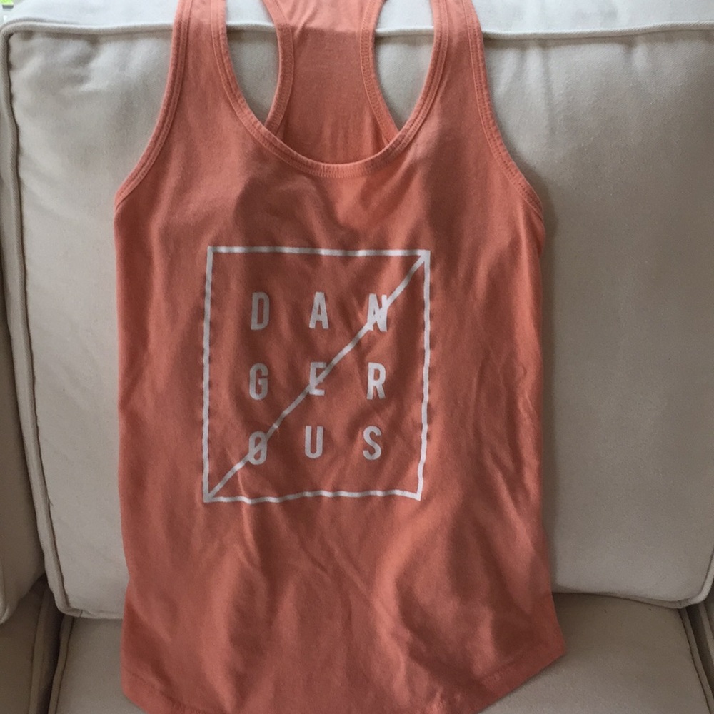 MuscleBox Razor Back Athletic Tee Orange Cream - Picture 6 of 8